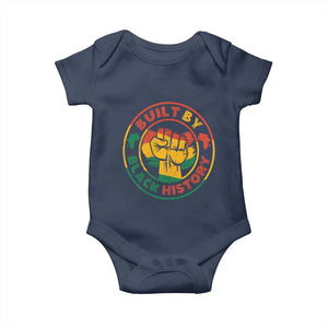 Built By Black History Baby Onesie African American Pride Raised Fist TS02 Navy Print Your Wear
