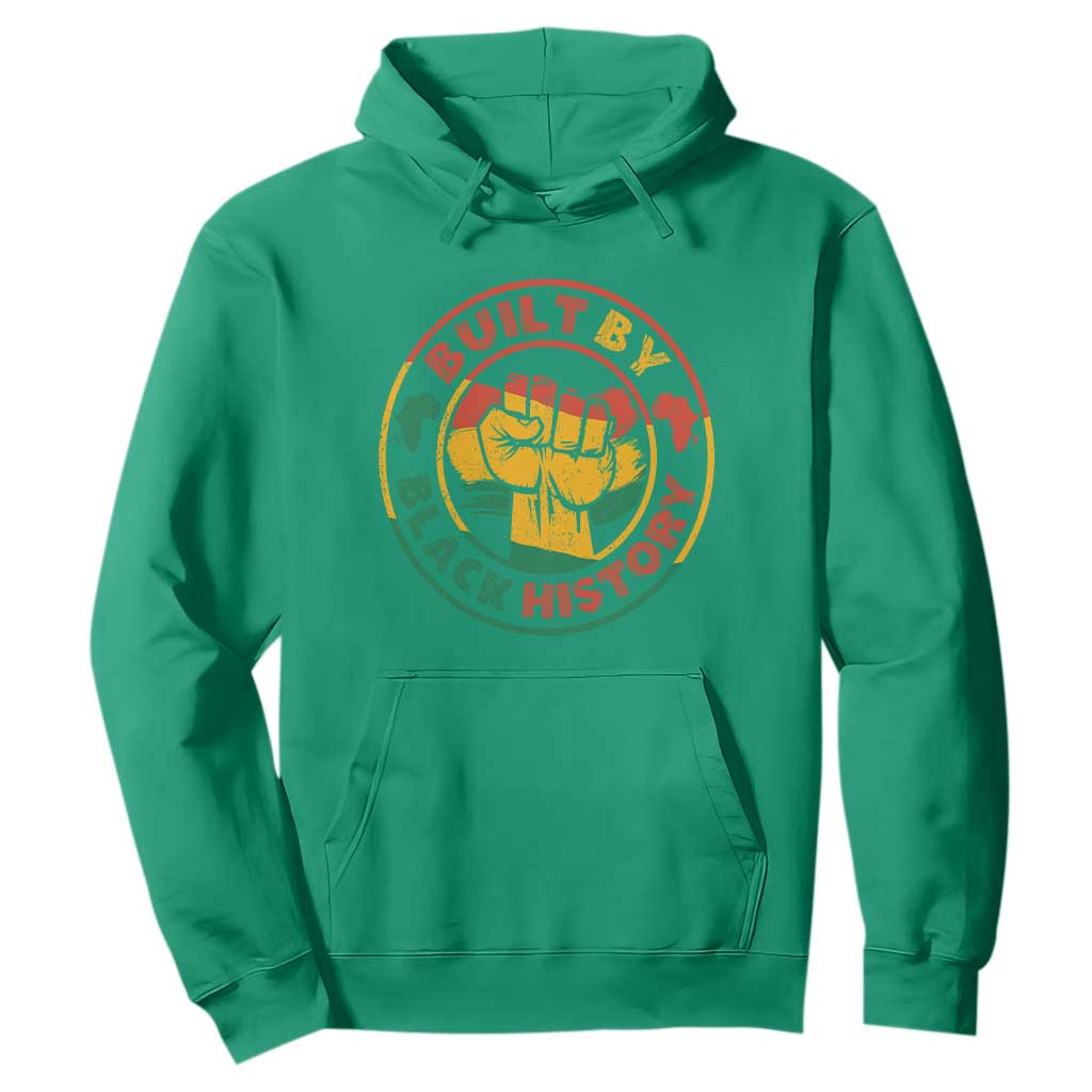 Black History Month Hoodie Built By Black History Afro Melanin TS02 Irish Green Printyourwear