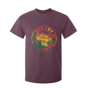 Built By Black History T Shirt For Kid African American Pride Raised Fist TS02 Maroon Print Your Wear