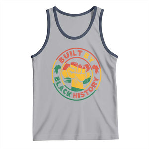 Built By Black History Tank Top African American Pride Raised Fist TS02 Athletic Heather Navy Print Your Wear