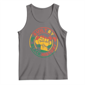 Built By Black History Tank Top African American Pride Raised Fist TS02 Deep Heather Print Your Wear