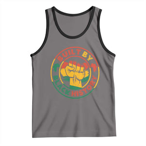 Built By Black History Tank Top African American Pride Raised Fist TS02 Deep Heather Black Print Your Wear