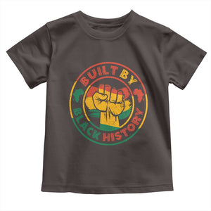 Built By Black History Toddler T Shirt African American Pride Raised Fist TS02 Dark Chocolate Print Your Wear