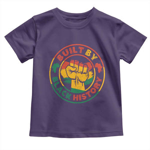 Built By Black History Toddler T Shirt African American Pride Raised Fist TS02 Purple Print Your Wear