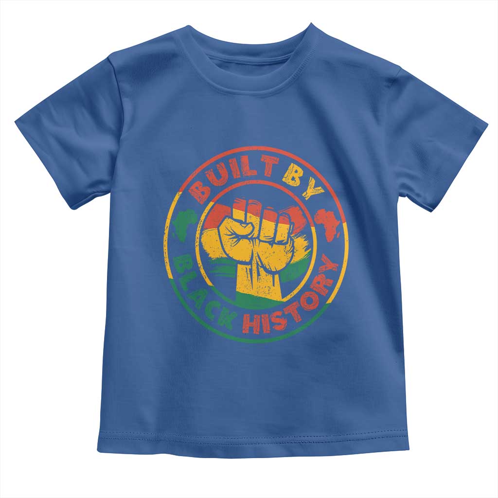 Built By Black History Toddler T Shirt African American Pride Raised Fist TS02 Royal Blue Print Your Wear
