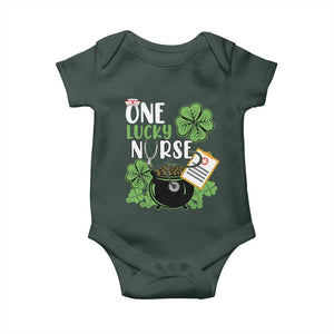 Funny One Lucky Nurse St Patricks Day Baby Onesie Scrub Life RN ICU ER with Stethoscope TS02 Print Your Wear