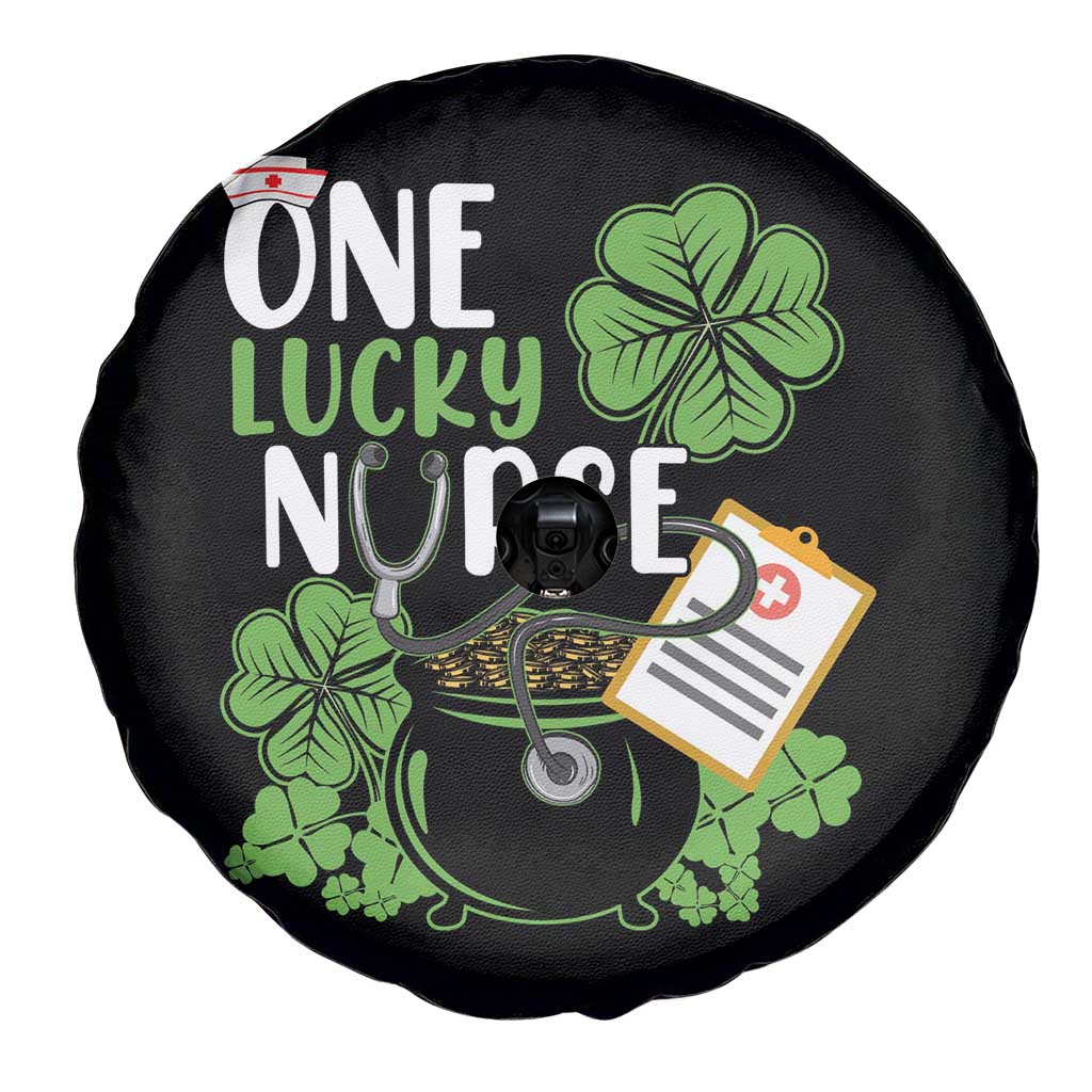 Funny One Lucky Nurse St Patricks Day Spare Tire Cover Scrub Life RN ICU ER with Stethoscope TS02 Print Your Wear
