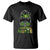 Funny One Lucky Nurse St. Patricks Day T Shirt Scrub Life with Messy Bun TS02 Black Printyourwear