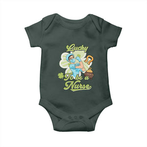 Funny Nurse St Patricks Day Baby Onesie Lucky To Be A Nurse Strong Scrub Life TS02 Print Your Wear