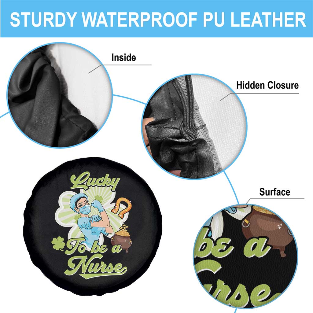 Funny Nurse St Patricks Day Spare Tire Cover Lucky To Be A Nurse Strong Scrub Life TS02 Print Your Wear