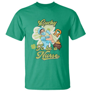 Funny Nurse St. Patricks Day T Shirt Lucky To Be A Nurse Strong Scrub Life TS02 Irish Green Printyourwear