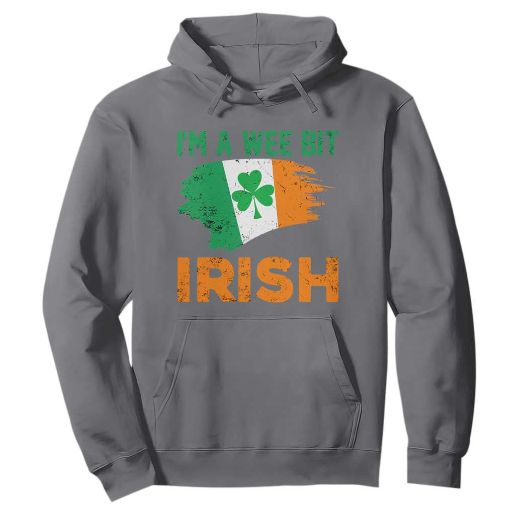 Funny St. Patricks Day Hoodie I'm A Wee Bit Irish Leprechaun Shenanigan TS02 Charcoal Printyourwear