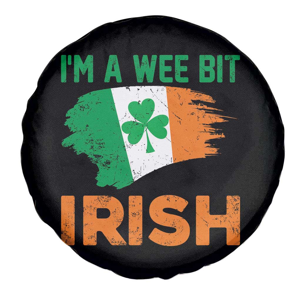 Funny St Patricks Day Spare Tire Cover I'm A Wee Bit Irish Leprechaun Shenanigan TS02 Print Your Wear