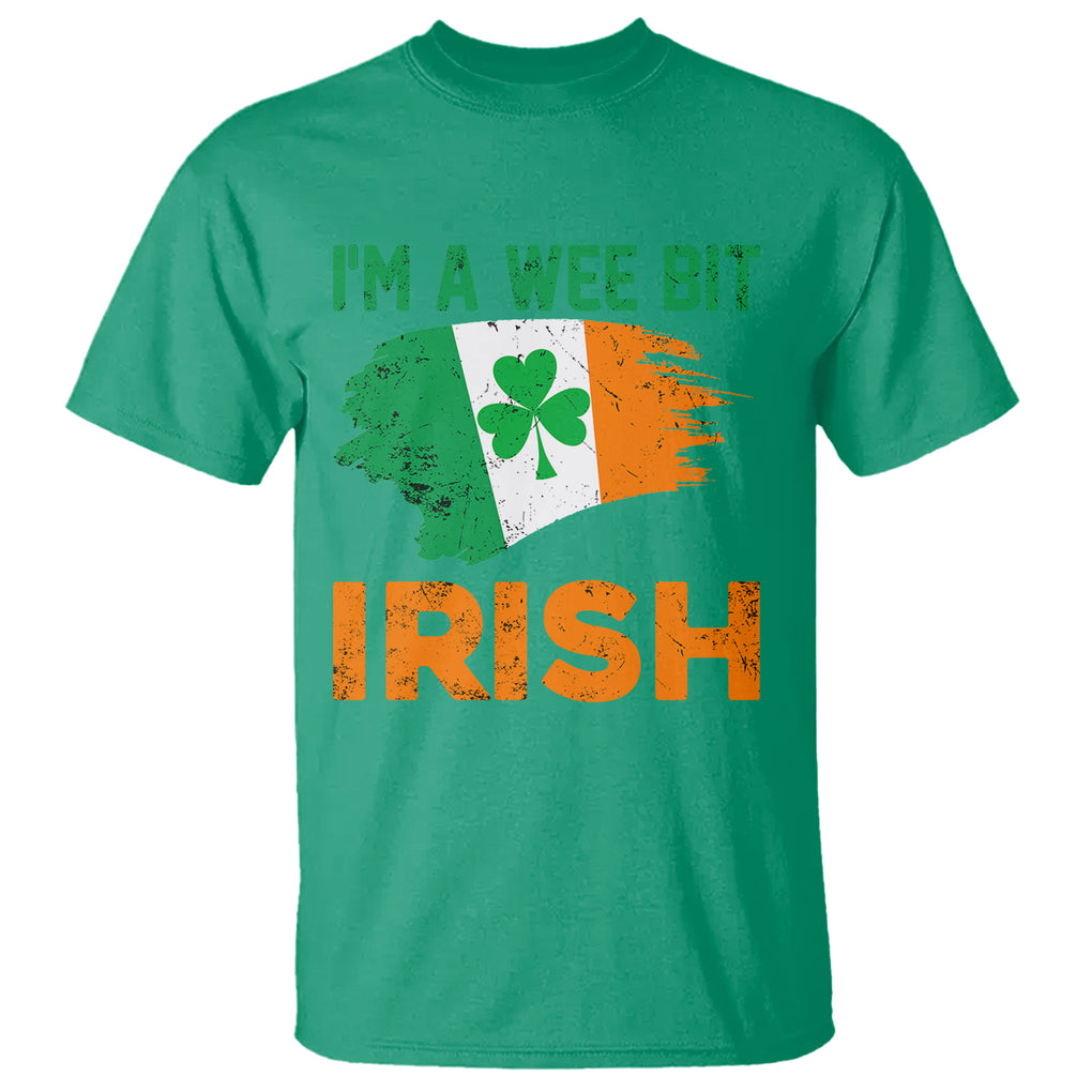 Funny St. Patricks Day T Shirt I'm A Wee Bit Irish Leprechaun Shenanigan TS02 Irish Green Printyourwear