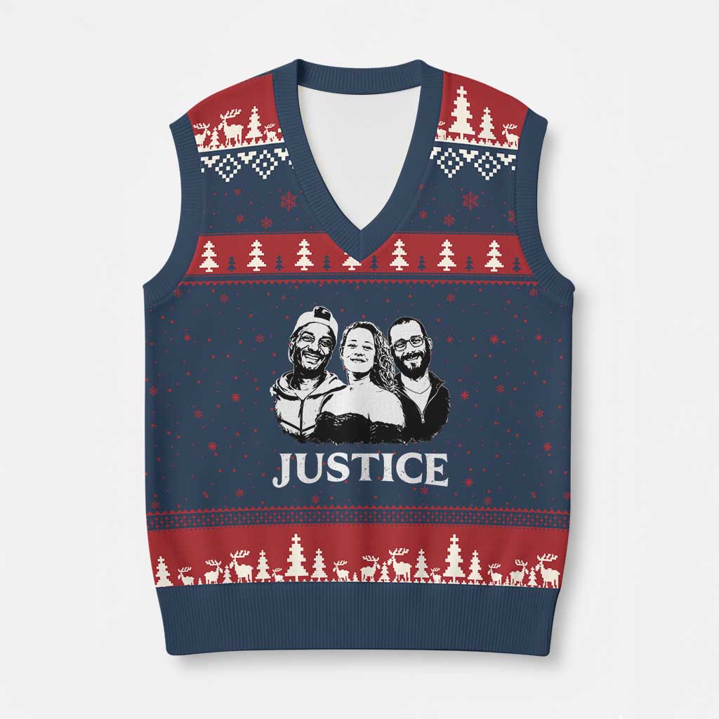 Justice for Porter Pretti Good Memorial V-Neck Knit Sweater Vest Rest in Power Tribute Minnesota Protest TS02 Navy Red Print Your Wear