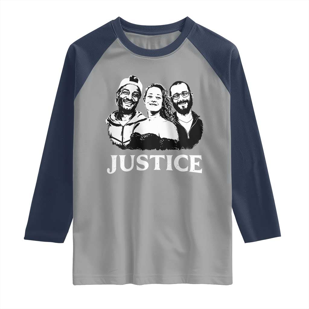 Justice for Porter Pretti Good Memorial Raglan Shirt Rest in Power Tribute Minnesota Protest TS02 Sport Gray Navy Print Your Wear