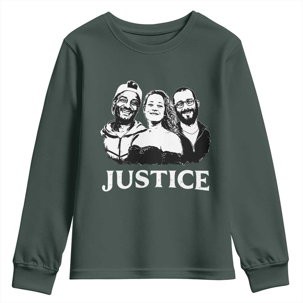 Justice for Porter Pretti Good Memorial Youth Sweatshirt Rest in Power Tribute Minnesota Protest TS02 Dark Forest Green Print Your Wear