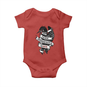 No More Minnesota Nice Loon Resistance Baby Onesie Ice Out Rebellion TS02 Red Print Your Wear