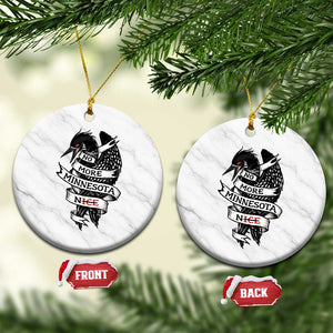 No More Minnesota Nice Loon Resistance Ceramic Ornament Ice Out Rebellion TS02 1pc White Marble Print Your Wear