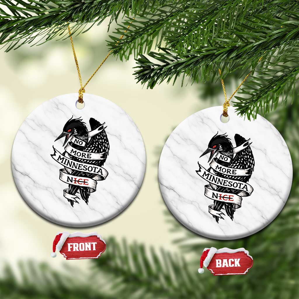 No More Minnesota Nice Loon Resistance Ceramic Ornament Ice Out Rebellion TS02 1pc White Marble Print Your Wear