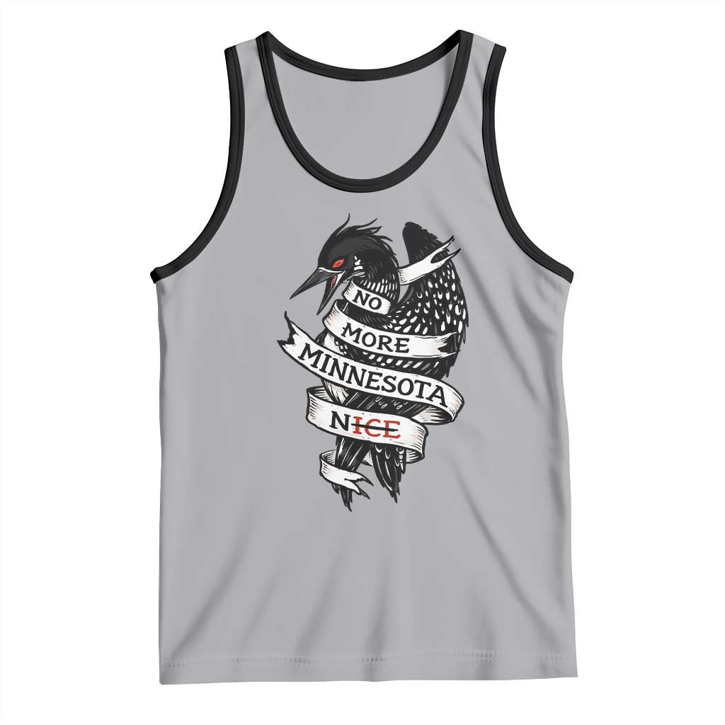 No More Minnesota Nice Loon Resistance Tank Top Ice Out Rebellion TS02 Athletic Heather Black Print Your Wear