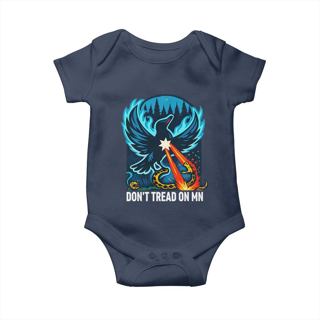 Don’t Tread on MN Minnesota Baby Onesie Rebel Loon Ice Out Resistance TS02 Navy Print Your Wear