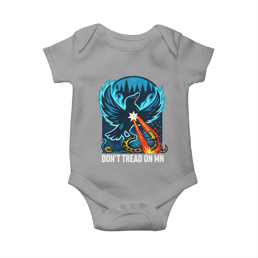 Don’t Tread on MN Minnesota Baby Onesie Rebel Loon Ice Out Resistance TS02 Sport Gray Print Your Wear