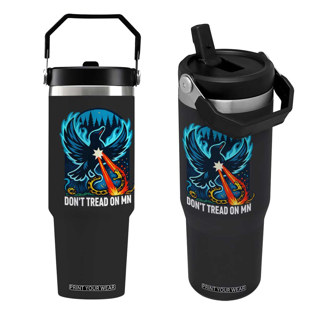 Don’t Tread on MN Minnesota Flip Straw Tumbler Rebel Loon Ice Out Resistance TS02 One Size: 30 oz Black Print Your Wear