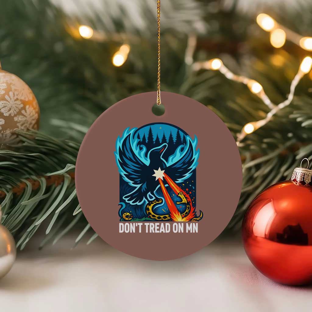 Don’t Tread on MN Minnesota Ceramic Ornament Rebel Loon Ice Out Resistance TS02 1pc Mocha Print Your Wear
