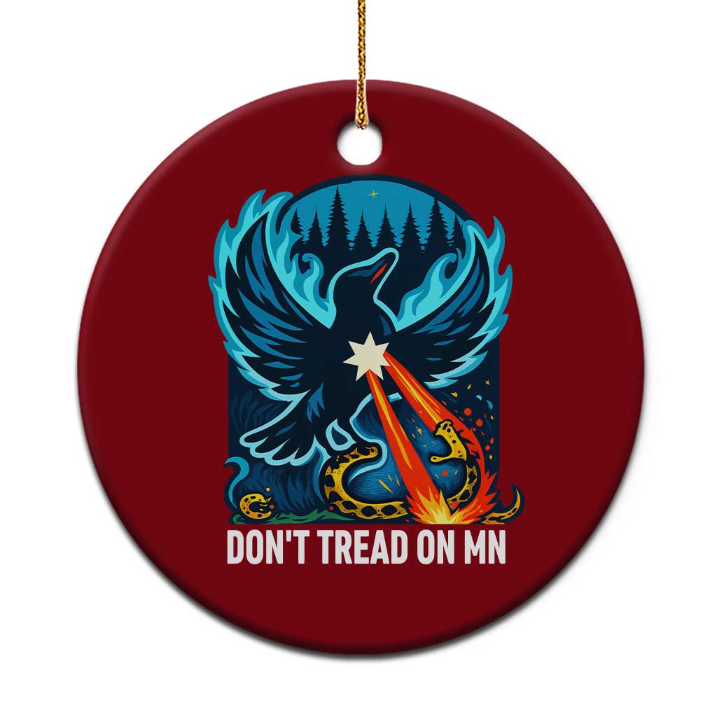 Don’t Tread on MN Minnesota Ceramic Ornament Rebel Loon Ice Out Resistance TS02 1pc Red Print Your Wear