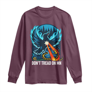 Don’t Tread on MN Minnesota Long Sleeve Shirt Rebel Loon Ice Out Resistance TS02 Maroon Print Your Wear