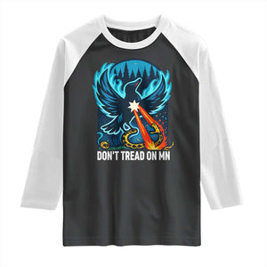 Don’t Tread on MN Minnesota Raglan Shirt Rebel Loon Ice Out Resistance TS02 Black White Print Your Wear