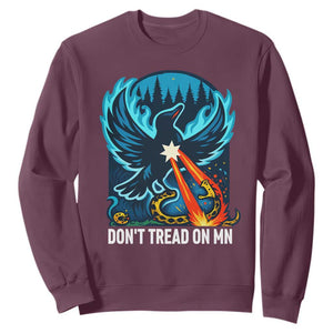 Don’t Tread on MN Minnesota Sweatshirt Rebel Loon Ice Out Resistance TS02 Maroon Print Your Wear