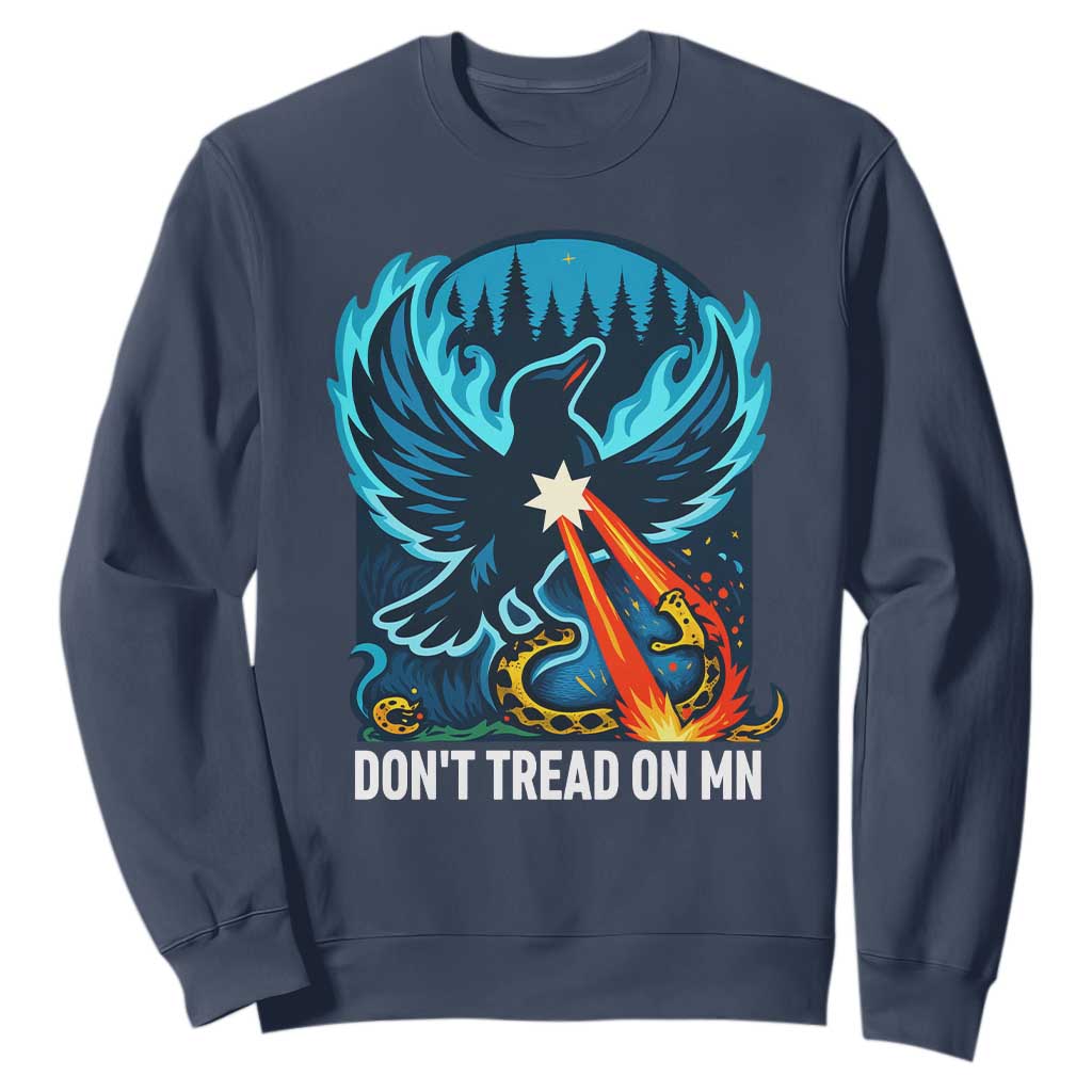 Don’t Tread on MN Minnesota Sweatshirt Rebel Loon Ice Out Resistance TS02 Navy Print Your Wear