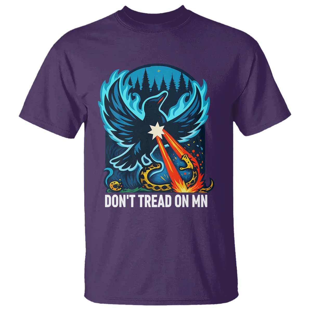 Don’t Tread on MN Minnesota T Shirt Rebel Loon Ice Out Resistance TS02 Purple Print Your Wear