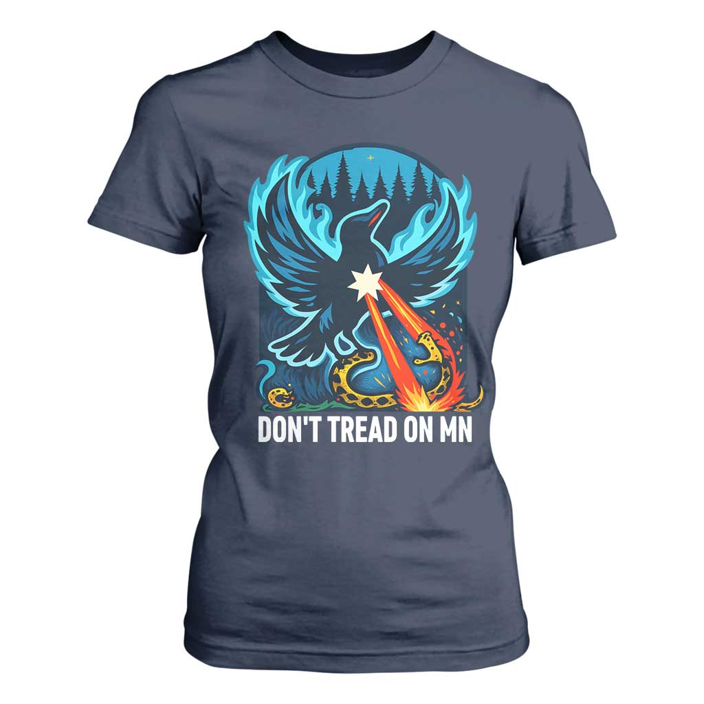 Don’t Tread on MN Minnesota T Shirt For Women Rebel Loon Ice Out Resistance TS02 Navy Print Your Wear