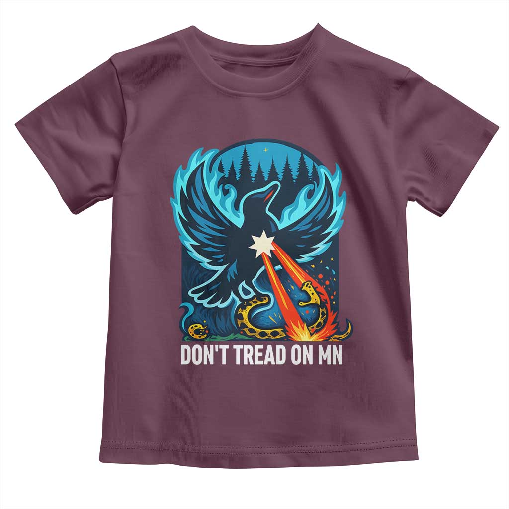Don’t Tread on MN Minnesota Toddler T Shirt Rebel Loon Ice Out Resistance TS02 Maroon Print Your Wear