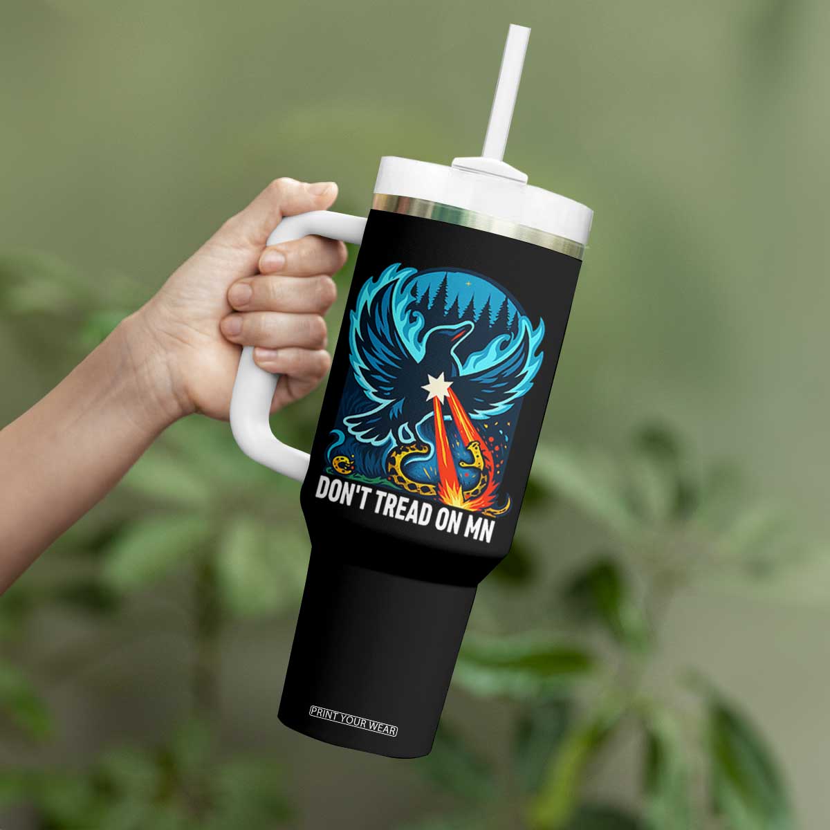 Don’t Tread on MN Minnesota Tumbler With Handle Rebel Loon Ice Out Resistance TS02 Print Your Wear
