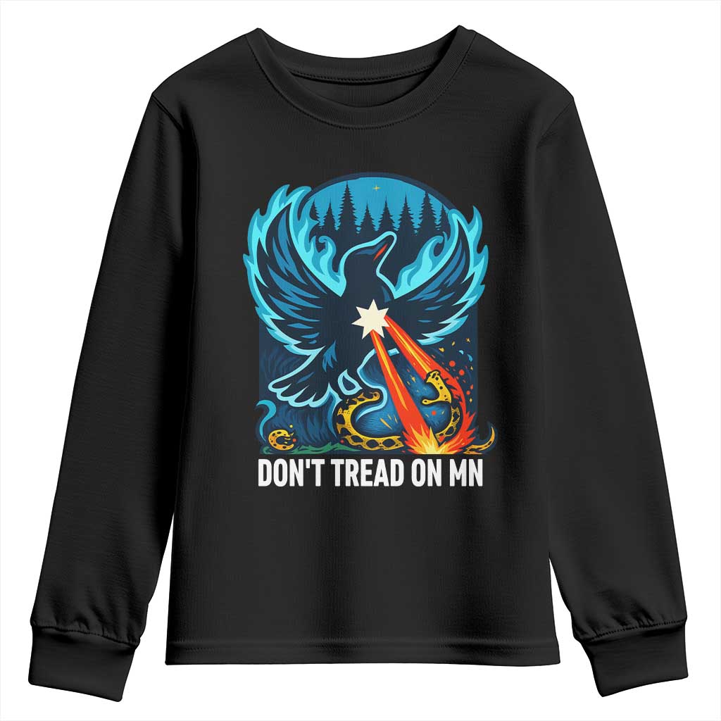 Don’t Tread on MN Minnesota Youth Sweatshirt Rebel Loon Ice Out Resistance TS02 Black Print Your Wear
