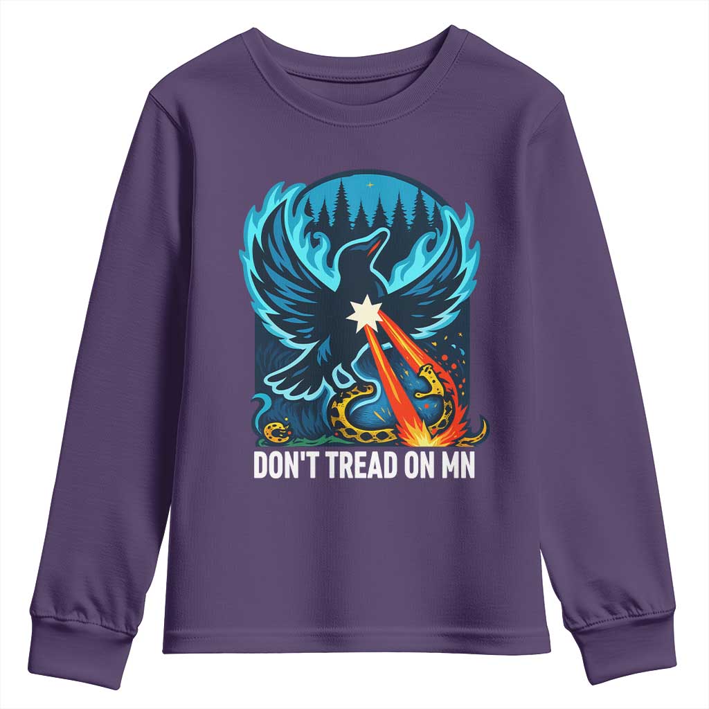 Don’t Tread on MN Minnesota Youth Sweatshirt Rebel Loon Ice Out Resistance TS02 Purple Print Your Wear
