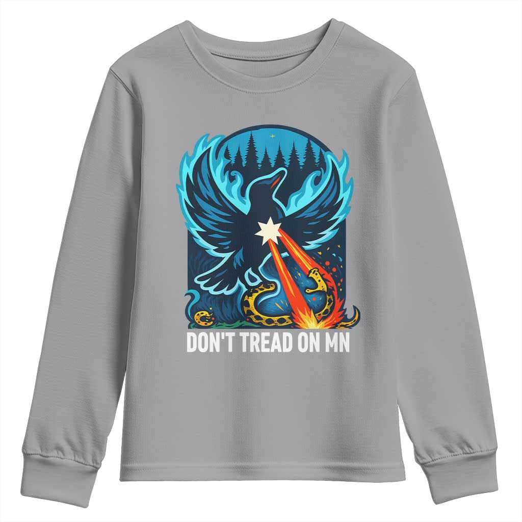 Don’t Tread on MN Minnesota Youth Sweatshirt Rebel Loon Ice Out Resistance TS02 Sport Gray Print Your Wear