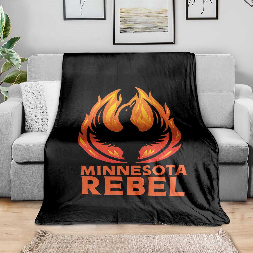 Minnesota Rebel Loon Throw Blanket Rising From Fire Political Resistance TS02 Print Your Wear