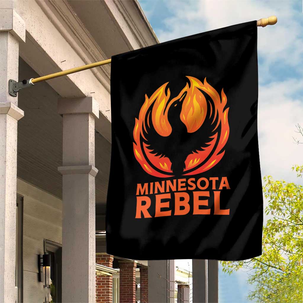 Minnesota Rebel Loon Garden Flag Rising From Fire Political Resistance TS02 Print Your Wear
