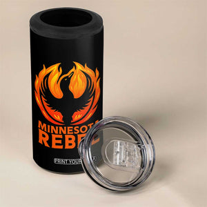 Minnesota Rebel Loon 4 in 1 Can Cooler Tumbler Rising From Fire Political Resistance TS02 Print Your Wear