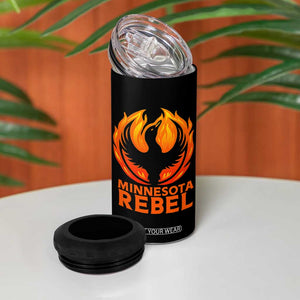 Minnesota Rebel Loon 4 in 1 Can Cooler Tumbler Rising From Fire Political Resistance TS02 Print Your Wear