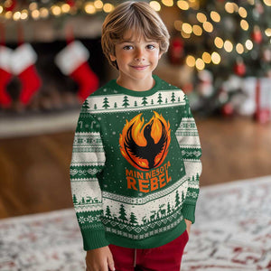 Minnesota Rebel Loon Ugly Christmas Sweater Rising From Fire Political Resistance TS02 Forest Green Beige Print Your Wear