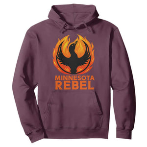 Minnesota Rebel Loon Hoodie Rising From Fire Political Resistance TS02 Maroon Print Your Wear