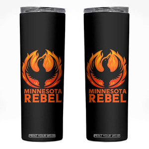 Minnesota Rebel Loon Skinny Tumbler Rising From Fire Political Resistance TS02 Black Print Your Wear