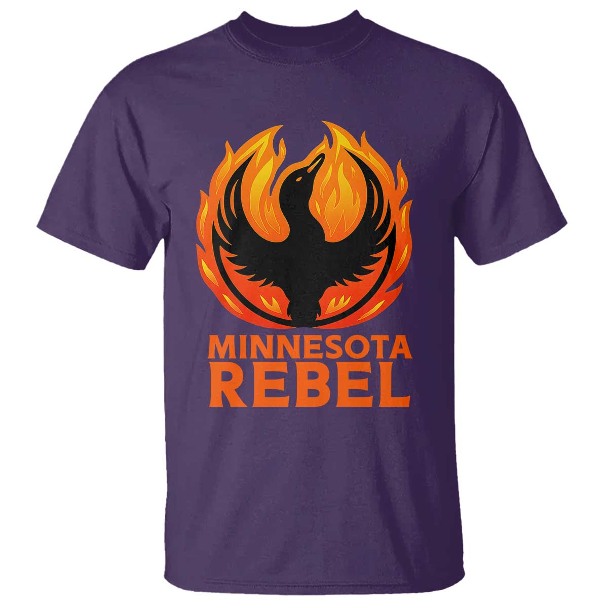 Minnesota Rebel Loon T Shirt Rising From Fire Political Resistance TS02 Purple Print Your Wear