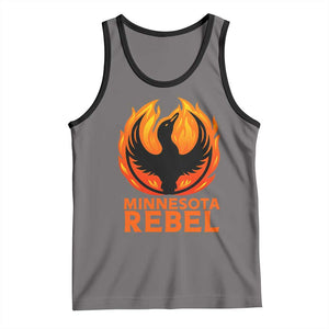Minnesota Rebel Loon Tank Top Rising From Fire Political Resistance TS02 Deep Heather Black Print Your Wear